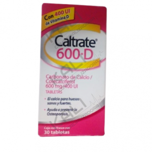 CALTRATE 600+D C/30TABS (CARBONATO DE CALCIO/COLECALCIFEROL)