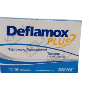 DEFLAMOX PLUS 275MG/300MG C/16 TAB (NAPROXENO,PARACETAMOL)