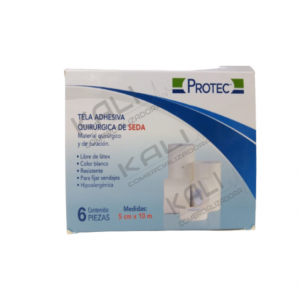 TELA ADHESIVA SEDA PROTEC 5CM X 10M C/1 ROLLO