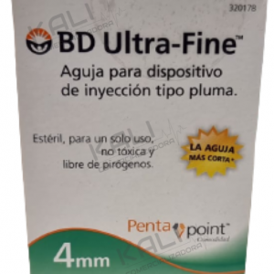 Aguja BD-Ultra Fine 0.23 mm x 4 mm.