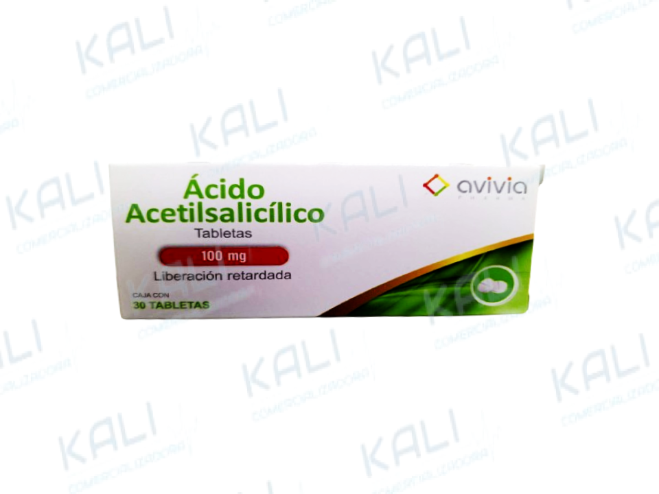 GI ACIDO ACETILSALICILICO 30 TAB 100 MG (AVIVIA)