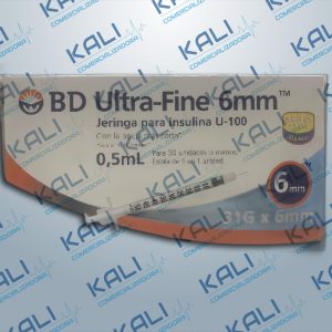 JERINGA PARA INSULINA ULTRA FINE BD 0.5ML 31G X 6MM C/10 JGA