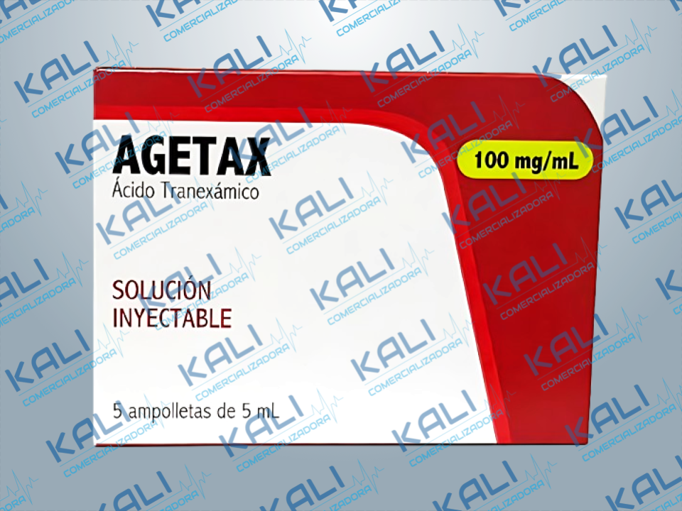 AGETAX SOL INY C/5 AMP DE 5ML (ACIDO TRANEXAMICO)