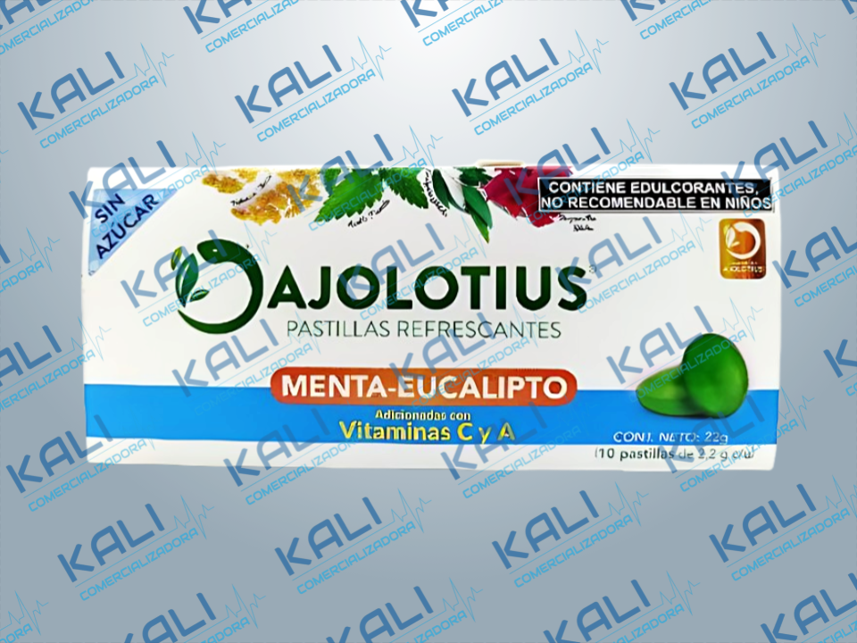 AJOLOTIUS SIN AZUCAR MENTA-EUC 1 PZA C/10 PASTILLAS