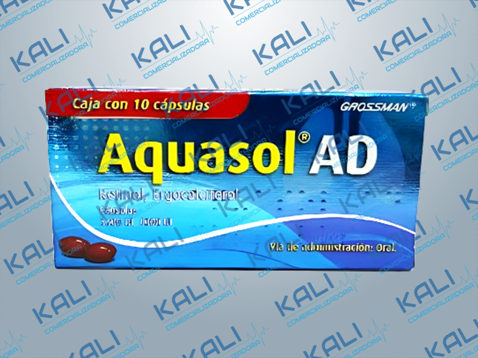AQUASOL AD 3300UI, 1000UI C/ 10 CAPS (RETINOL, ERGOCALCIFEROL)