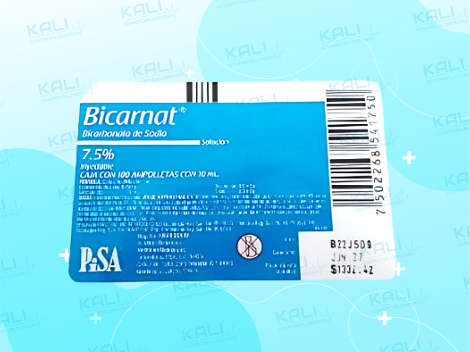 BICARNAT 7.5% C/100 AMP 10ML (BICARBONATO DE SODIO)
