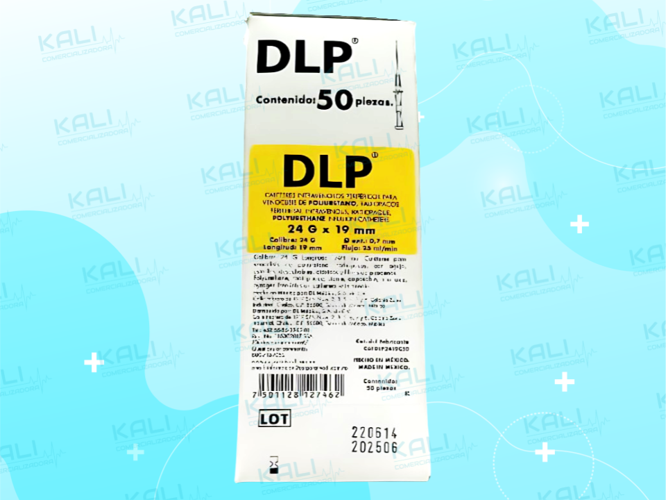CATETER P/VENOCLISIS 24G X 19MM C/50 PIEZAS DL AMARILLO