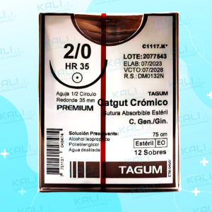 CATGUT CROMICO PREMIUM 2-0 HR35 75CM C/12 PZS