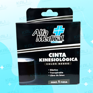 CINTA KINESIOLOGICA 5CM X 5M NEGRO C/1 (ALFA MEDICAL)