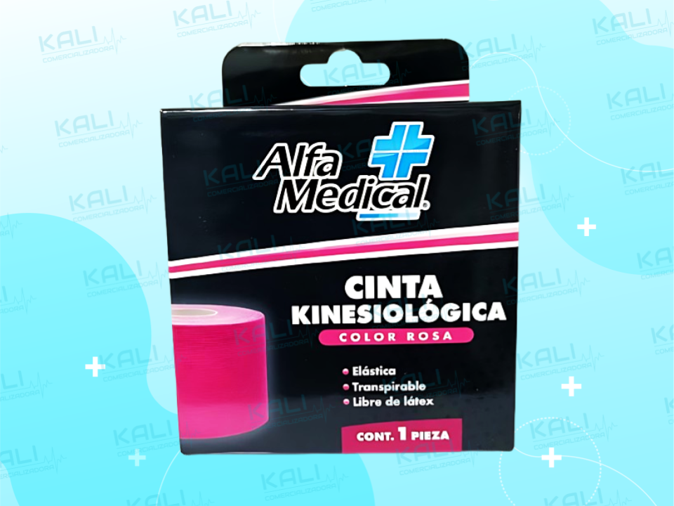 CINTA KINESIOLOGICA 5CM X 5M ROSA C/1 (ALFA MEDICAL)
